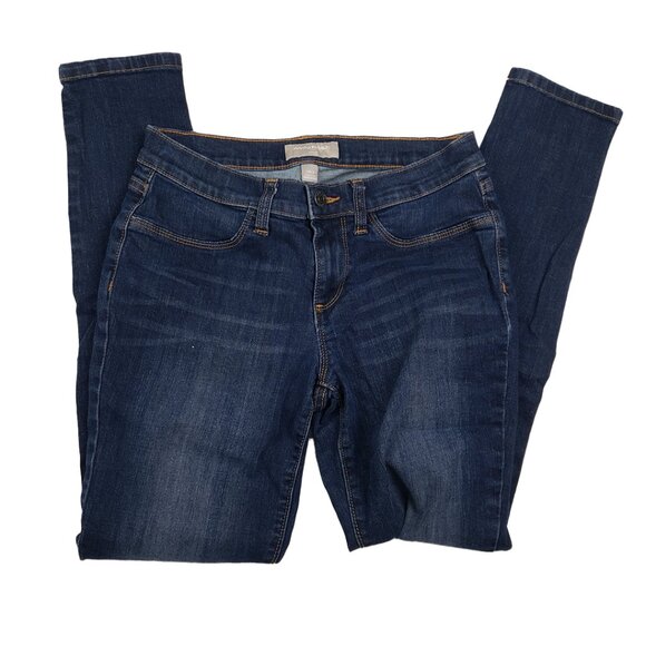 Banana Republic Dark Wash Blue Jeans Size 28/6 Skinny Leg Low Rise Stretch Y2K - Picture 1 of 16